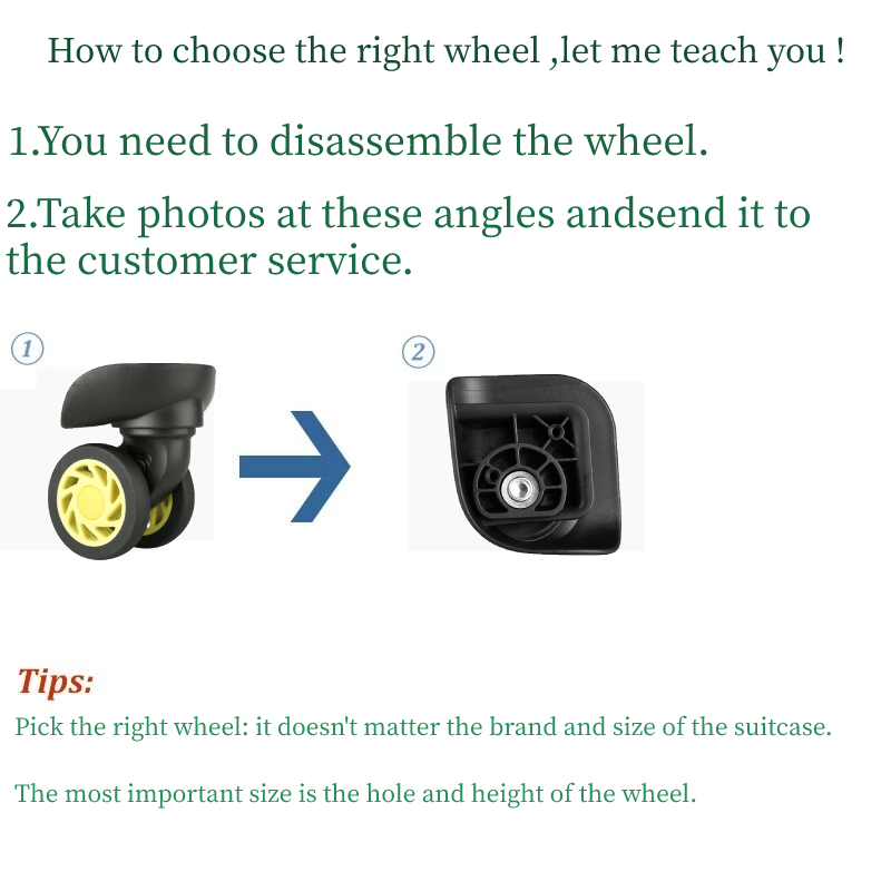 ユニバーサルラゲッジホイール交換用サイレントバランスウェア耐 - Silent Replacement Luggage Wheels のレビューと価格