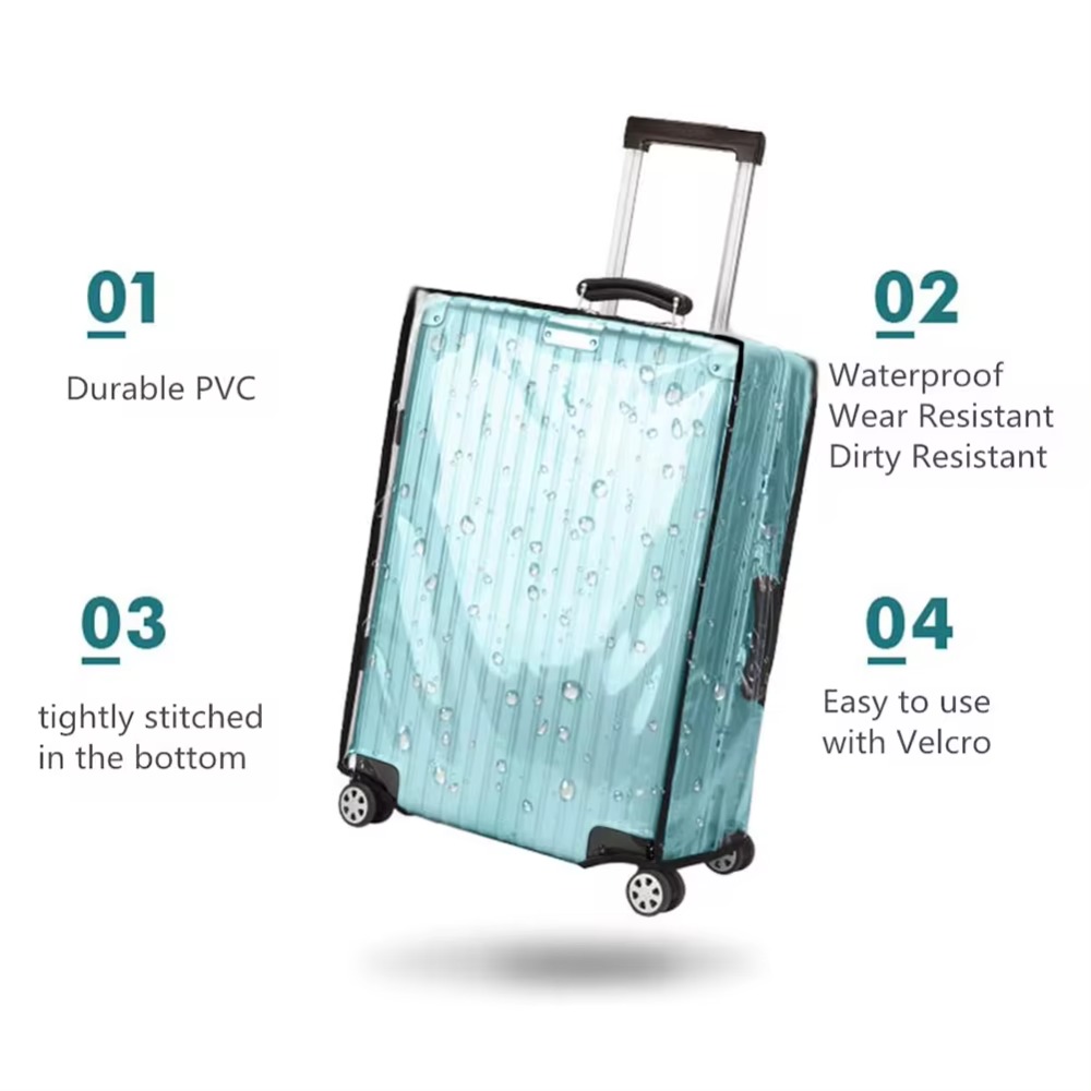 新しい旅行荷物プロテクターケース 18-30 インチ PVC - Luggage Protective Cover Transparent のレビューと価格