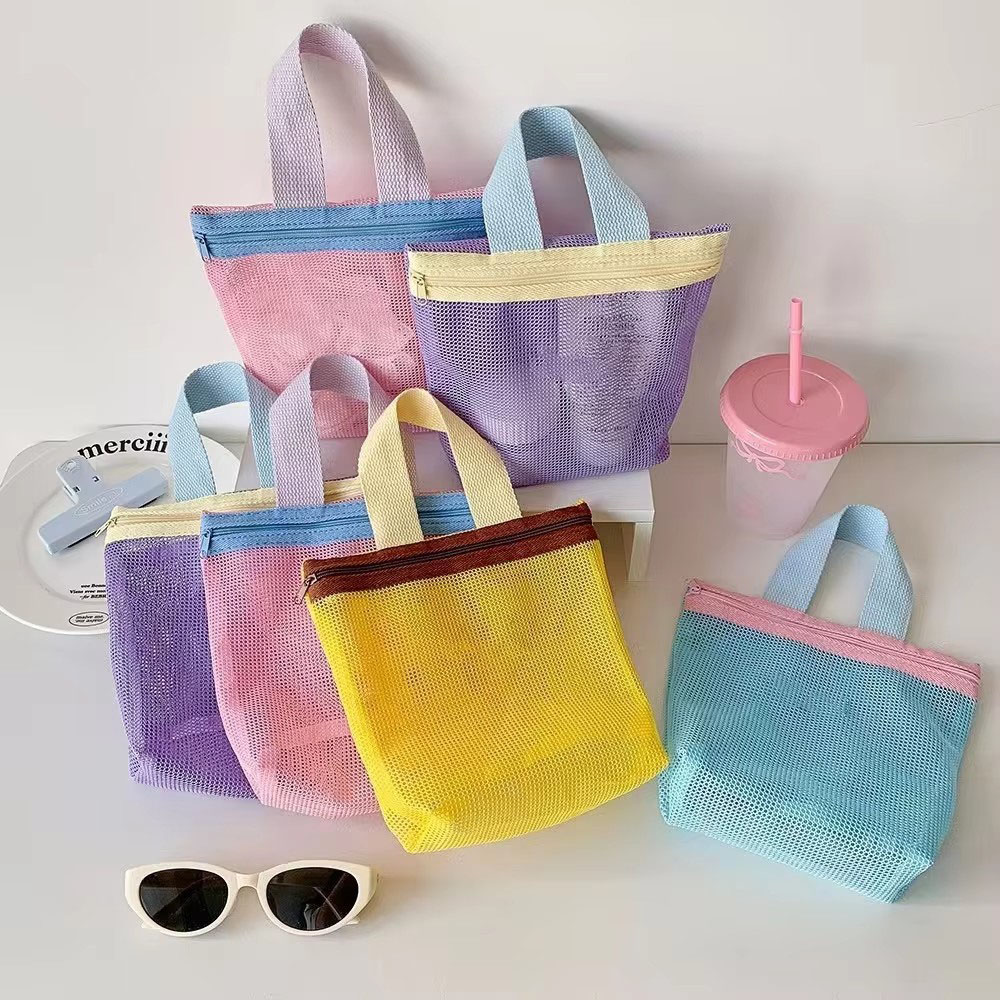 新しいドーパミンメッシュ製トイレタリーバッグ 透明ポータブル - Cosmetic Bags のレビューと価格