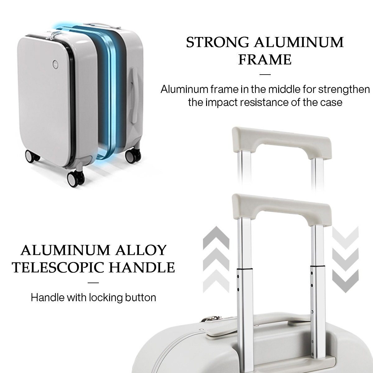 木製のスーツケース,丸い荷物,美しいボードキャビン,18,2 - Aluminum Frame Carry On Luggage のレビューと価格
