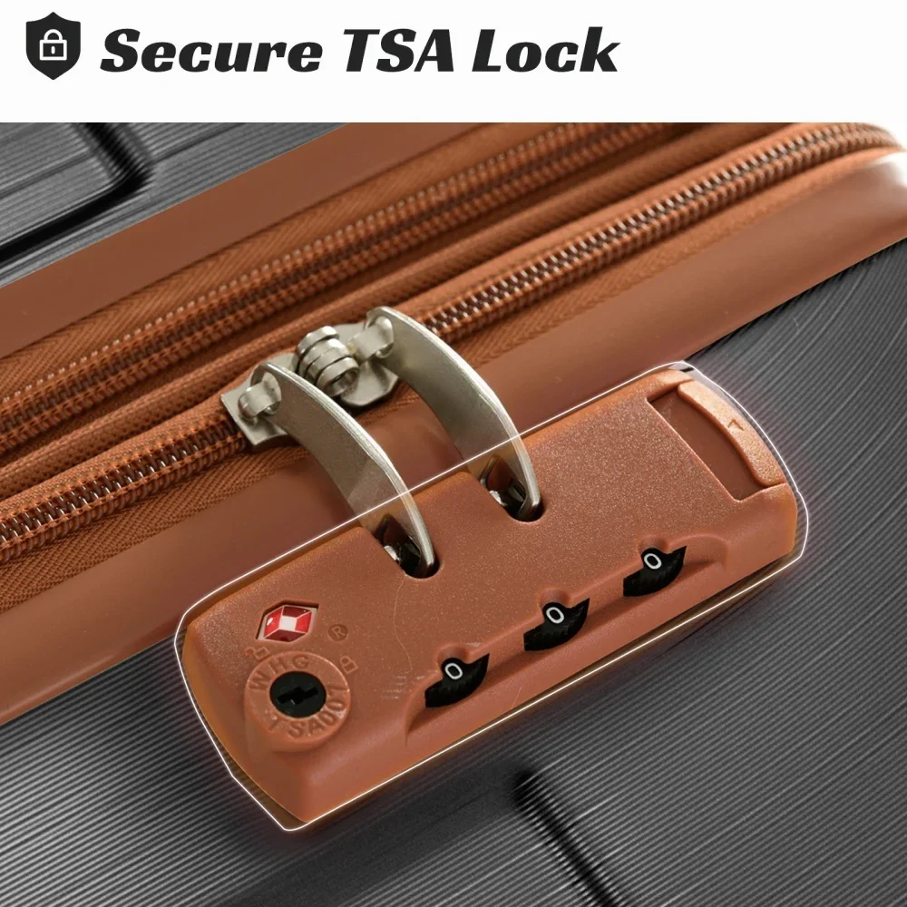 3ピース拡張可能ハードシェルABSスーツケースセット、ダブル - Expandable Hard Shell Luggage Set のレビューと価格