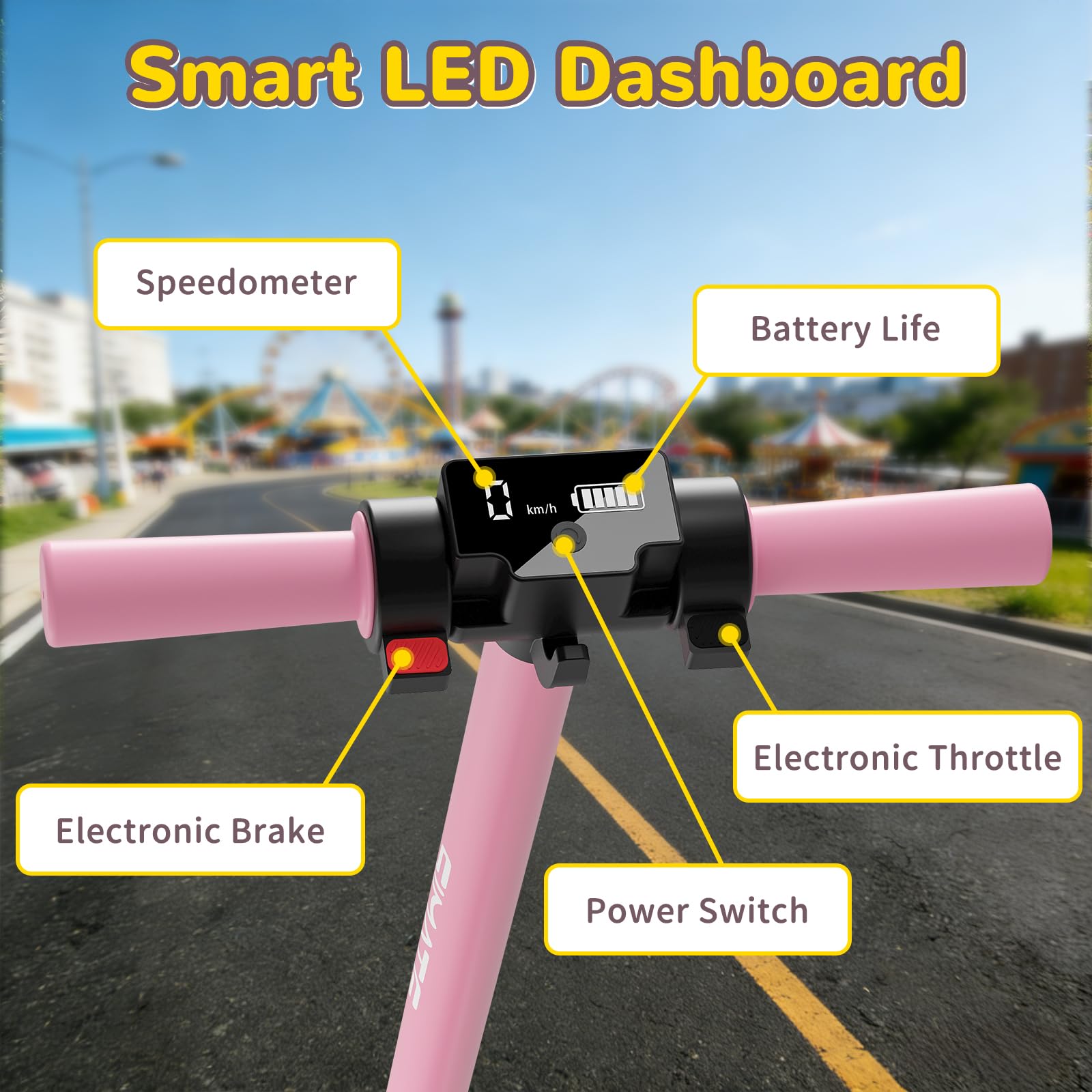 SIMATE 子供用電動スクーター（6歳～14歳）、LEDデ - Kids Ride On Suitcase Scooter のレビューと価格