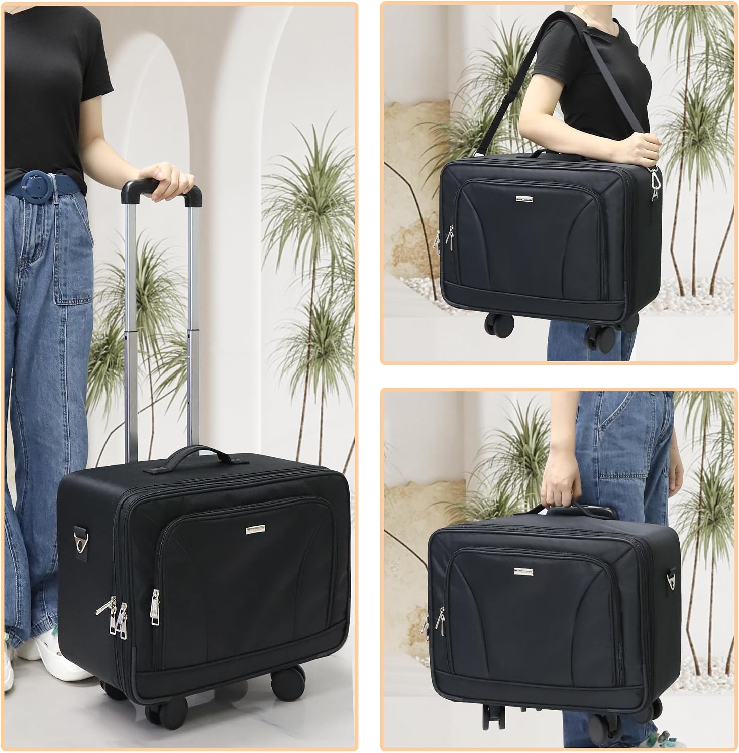 特大サイズの回転式メイクアップトラベルトレインケース（360 - Travel Bags のレビューと価格