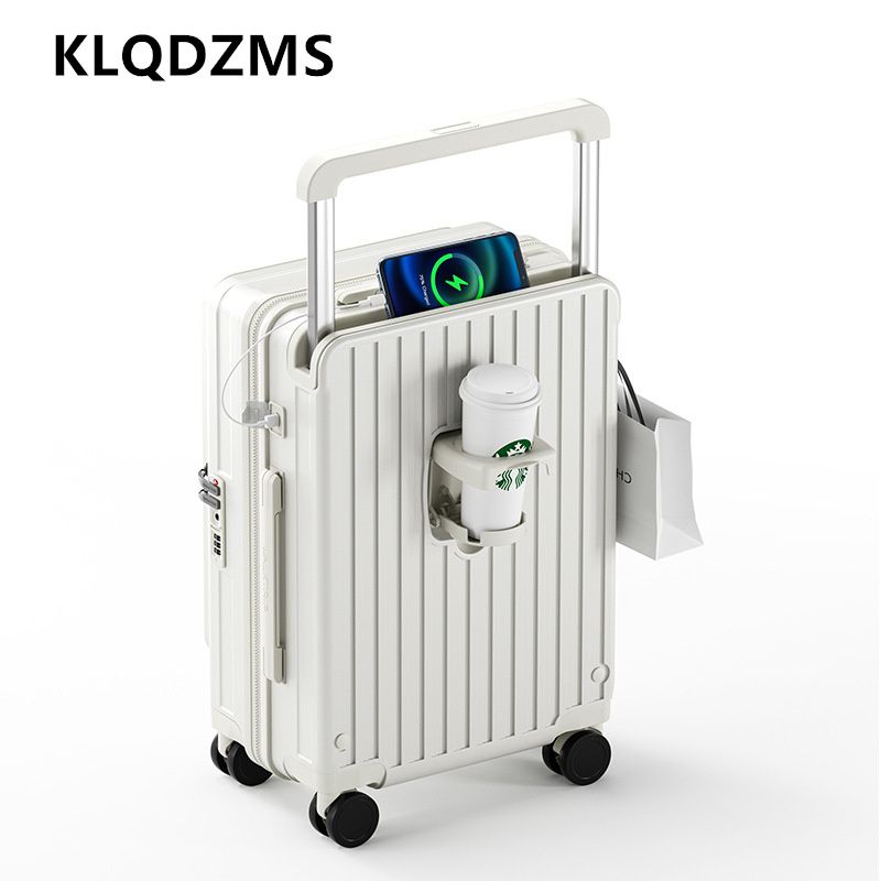 KLQDZMS 充電スーツケース フロントオープニング搭乗ボ - Front Opening Laptop Luggage 24 Inch のレビューと価格