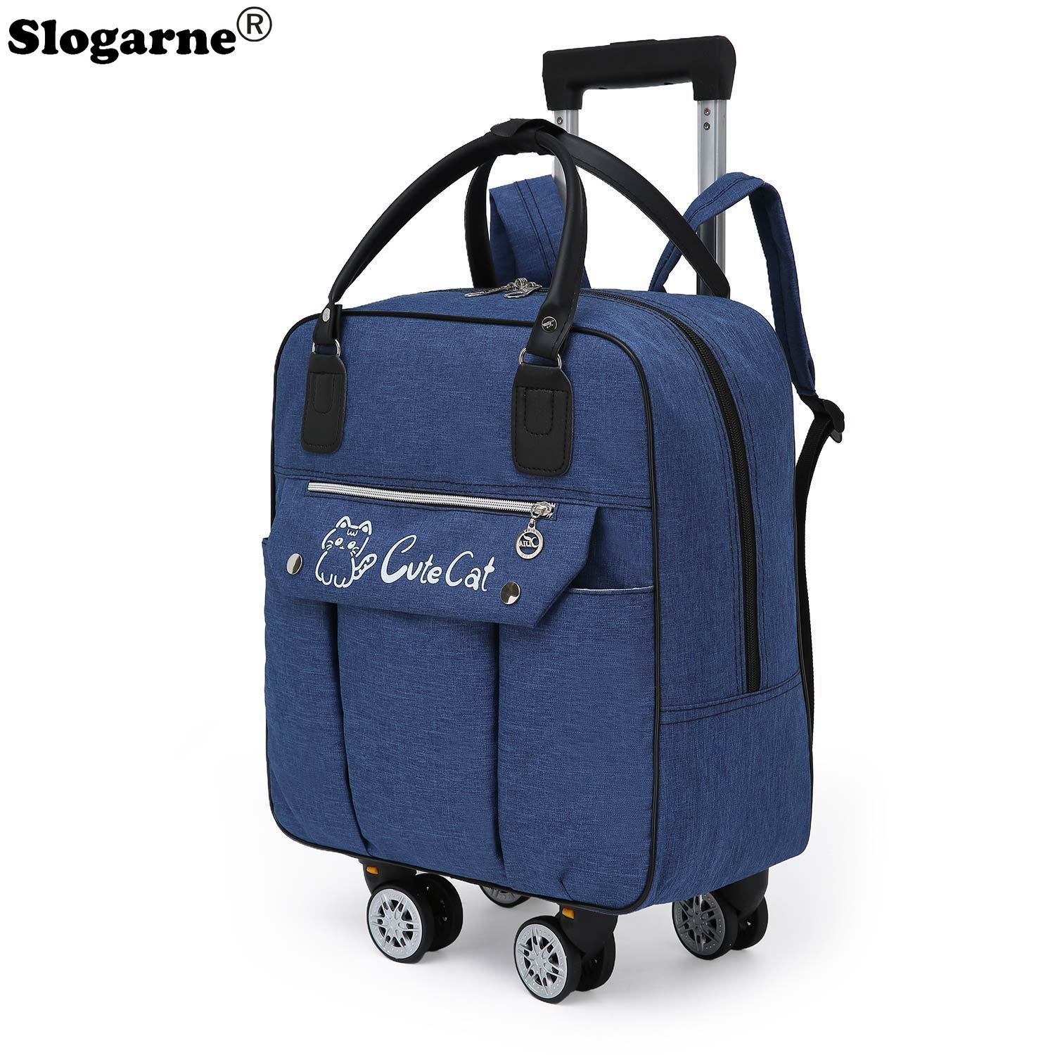 トロリー大容量トラベルバッグホイールスピナー荷物ポータブル搭 - Foldable Rolling Luggage Bag のレビューと価格