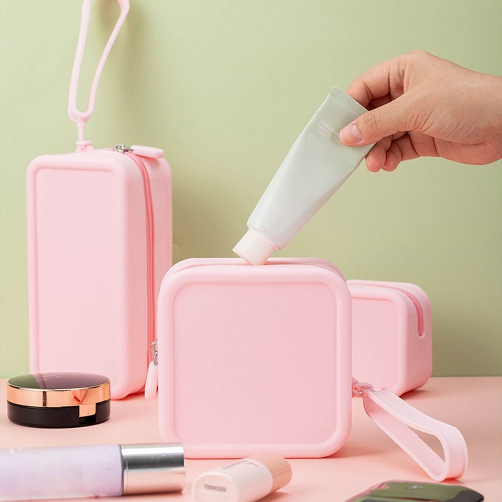 ポータブルシリコン小銭入れ大容量ジッパーイヤホンバッグ防水ソ - Cosmetic Bags のレビューと価格