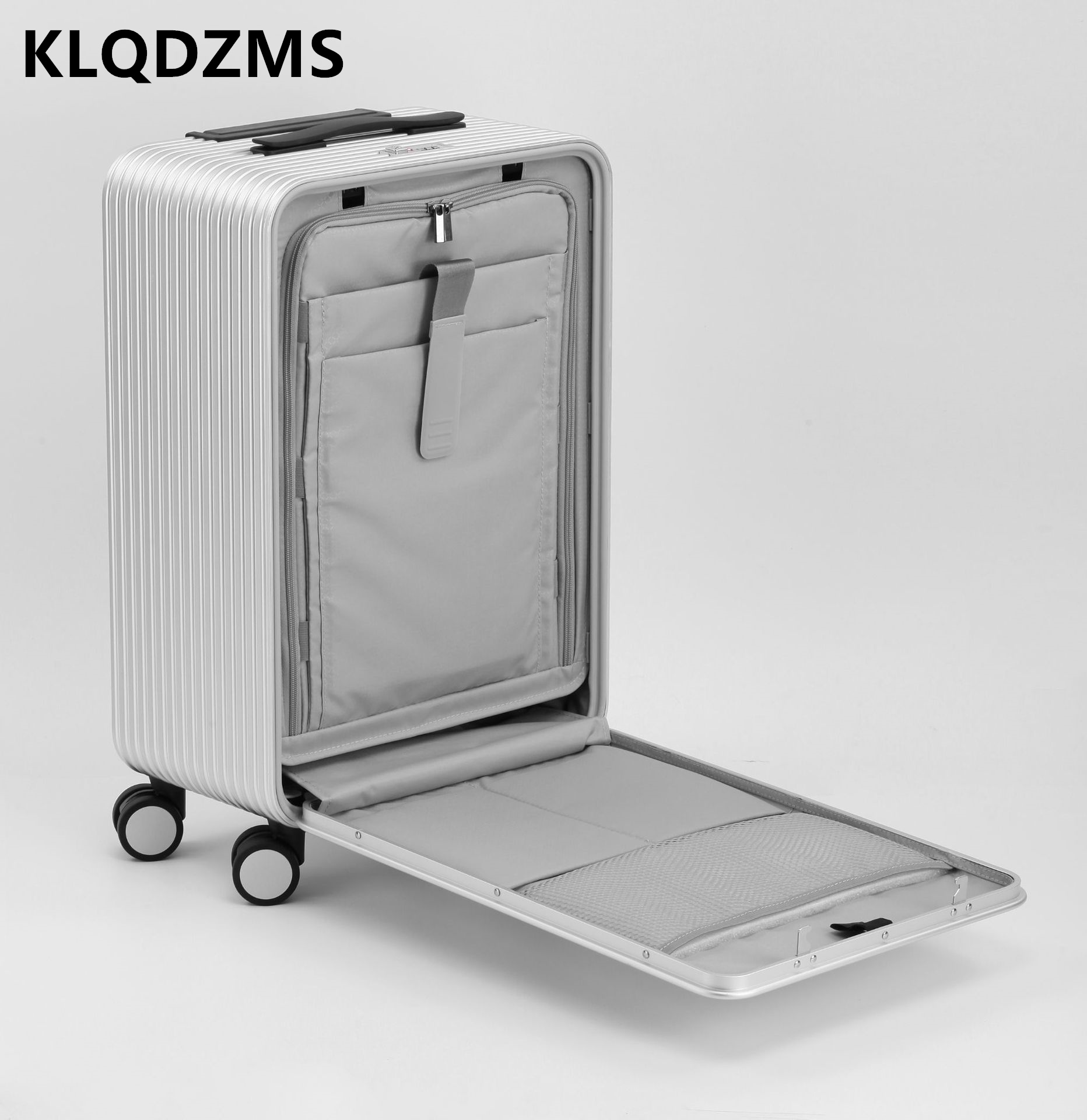 KLQDZMS 荷物全アルミニウムマグネシウム合金搭乗ボック - Front Opening Laptop Luggage 24 Inch のレビューと価格