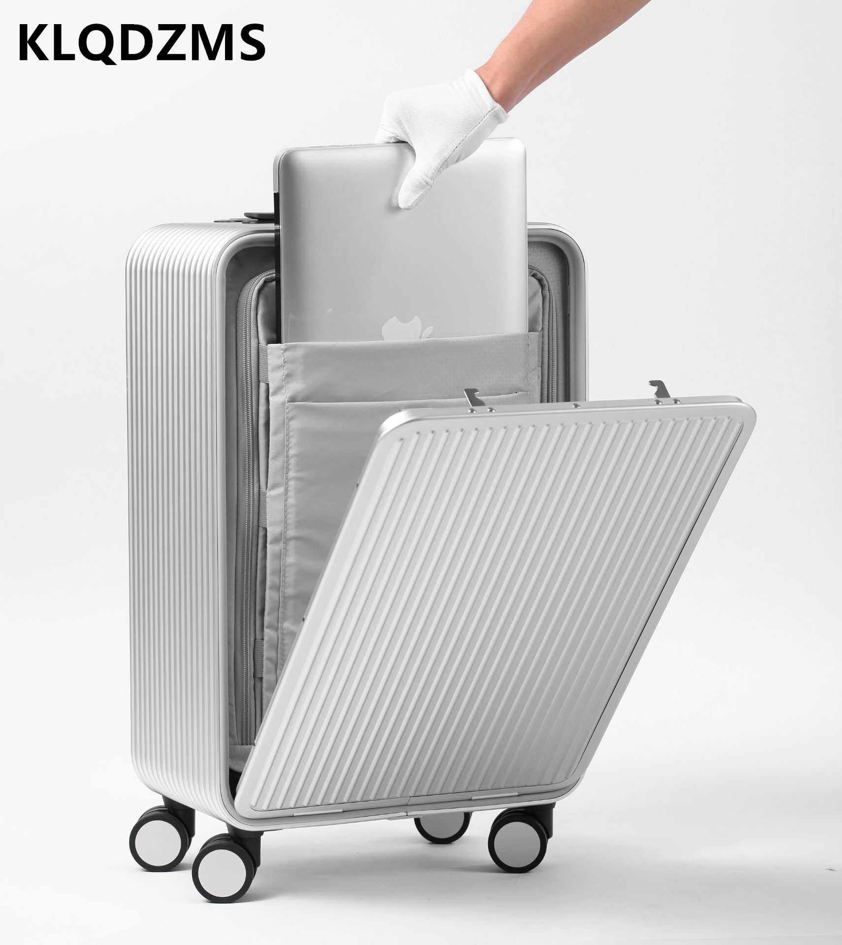 KLQDZMS 荷物全アルミニウムマグネシウム合金搭乗ボック - Front Opening Laptop Luggage 24 Inch のレビューと価格