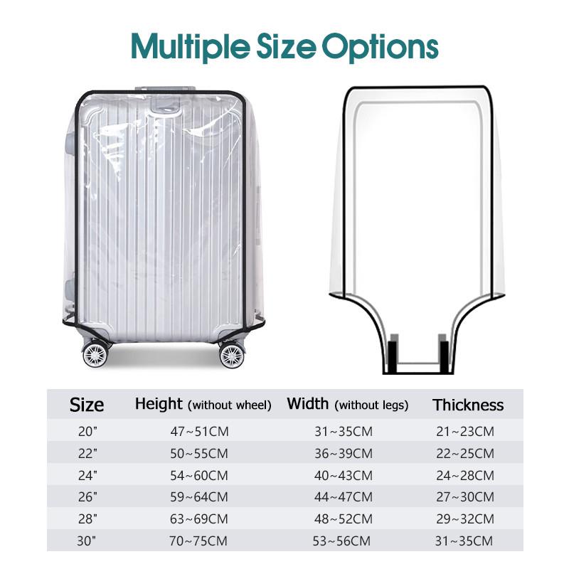 ホットセール中！旅行用透明ラゲッジカバー 防水・防塵PVC製 - Luggage Protective Cover Transparent のレビューと価格