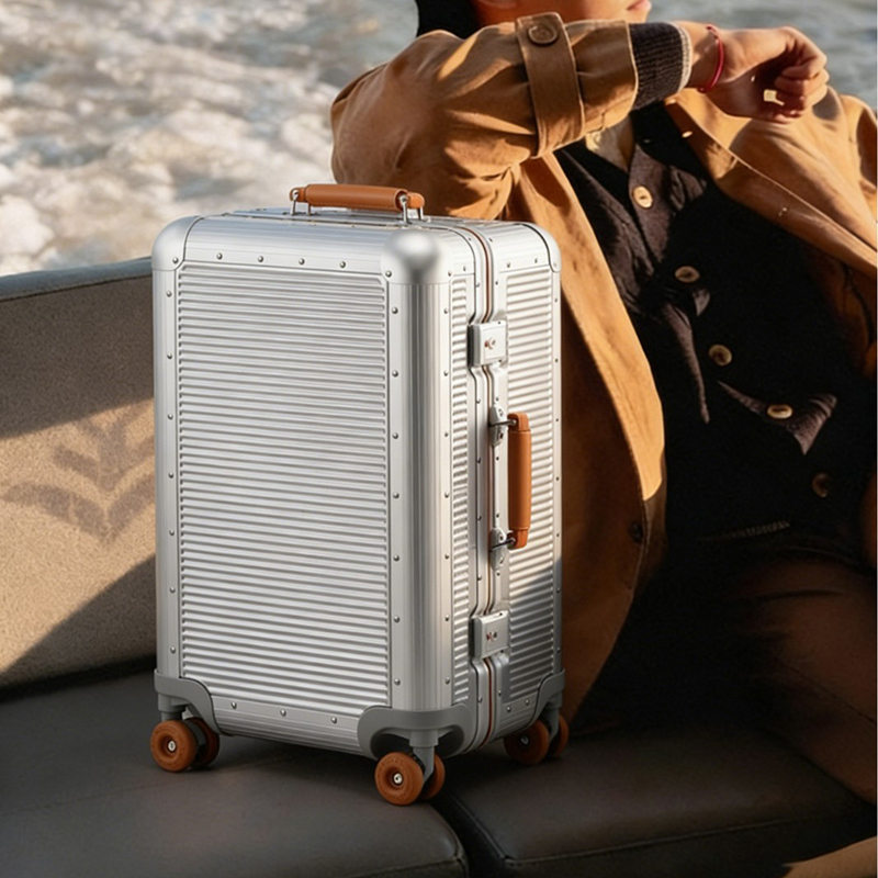 大型ファッションアルミフレームトロリースーツケース 20/2 - Aluminum Frame Carry On Luggage のレビューと価格