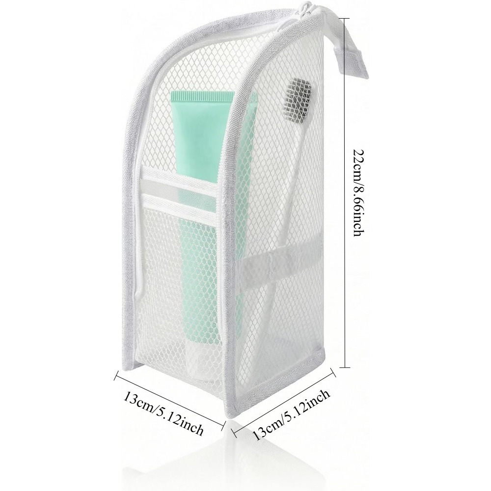 メッシュトイレタリーバッグ 通気性 速乾性 縦型歯ブラシホル - Cosmetic Bags のレビューと価格