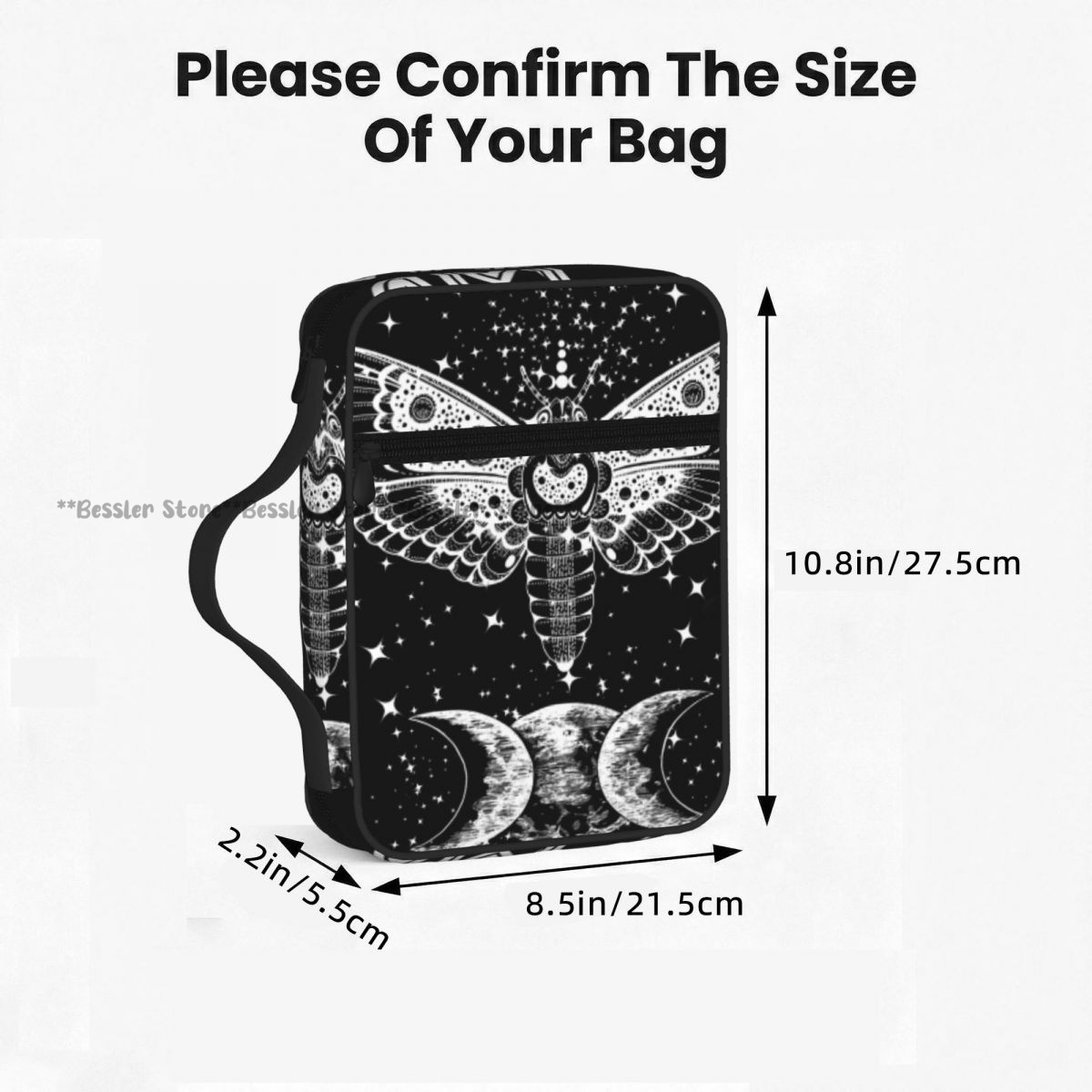 トリプルムーンバタフライ女神ウィカンアート聖書バッグジッパー - Handbags のレビューと価格