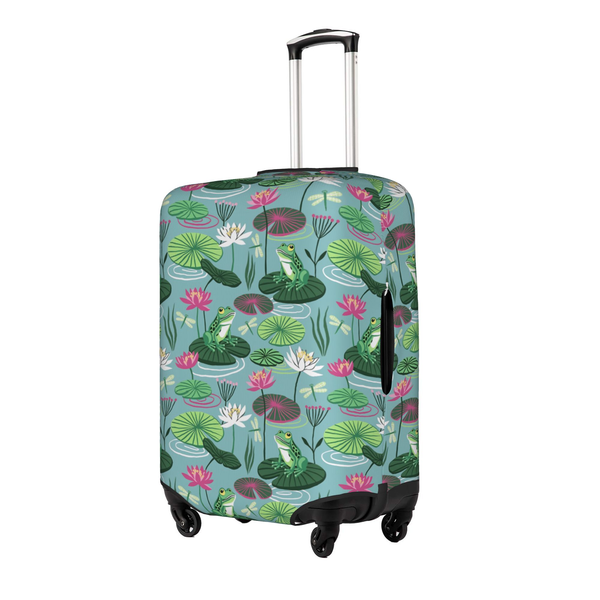 カエルと睡蓮旅行荷物カバー防塵動物愛好家スーツケースカバープ - Waterproof Suitcase Cover Protector のレビューと価格