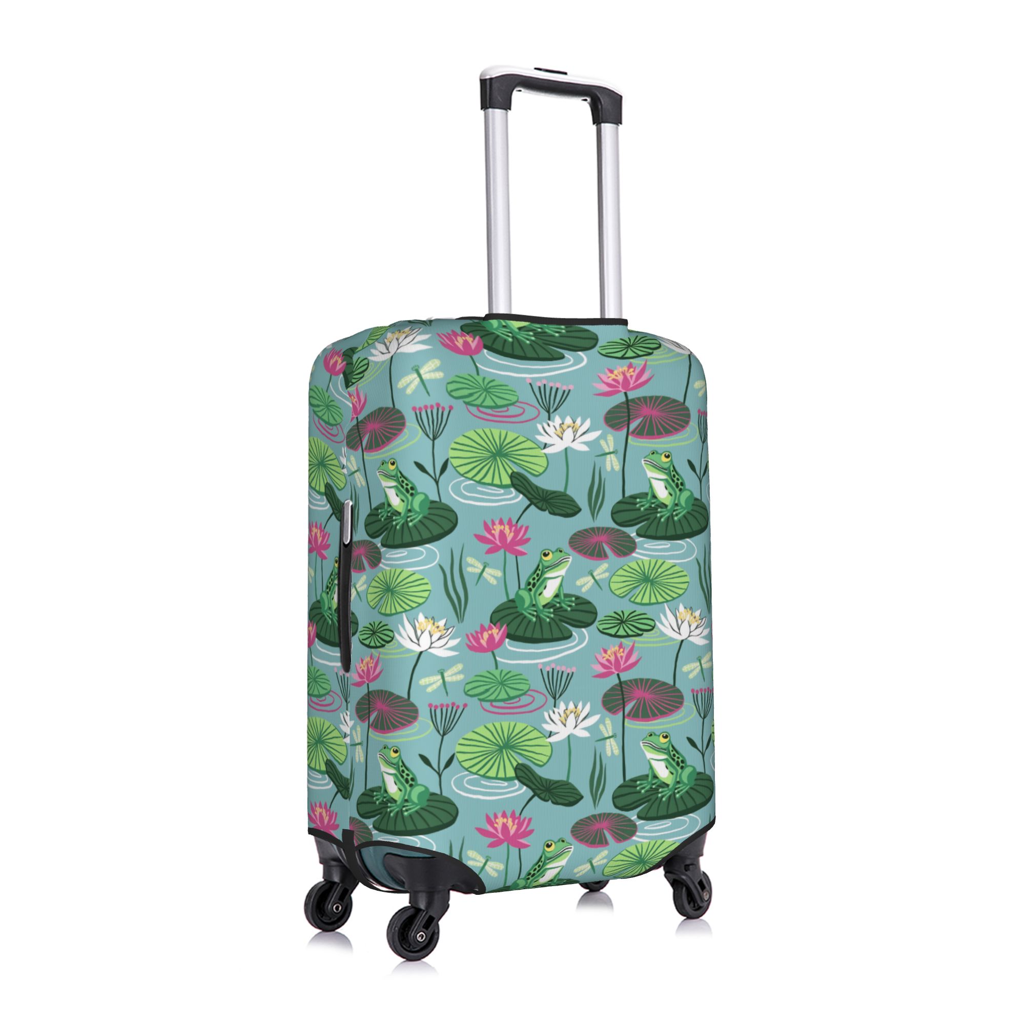 カエルと睡蓮旅行荷物カバー防塵動物愛好家スーツケースカバープ - Waterproof Suitcase Cover Protector のレビューと価格