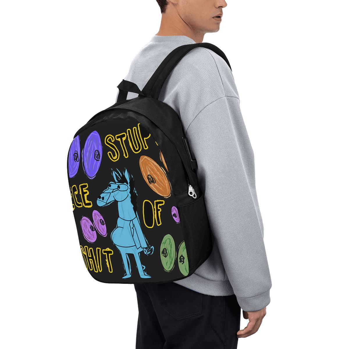 漫画ボージャック・ホースマン愚かなクソみたいなものバックパッ - Travel Bags のレビューと価格