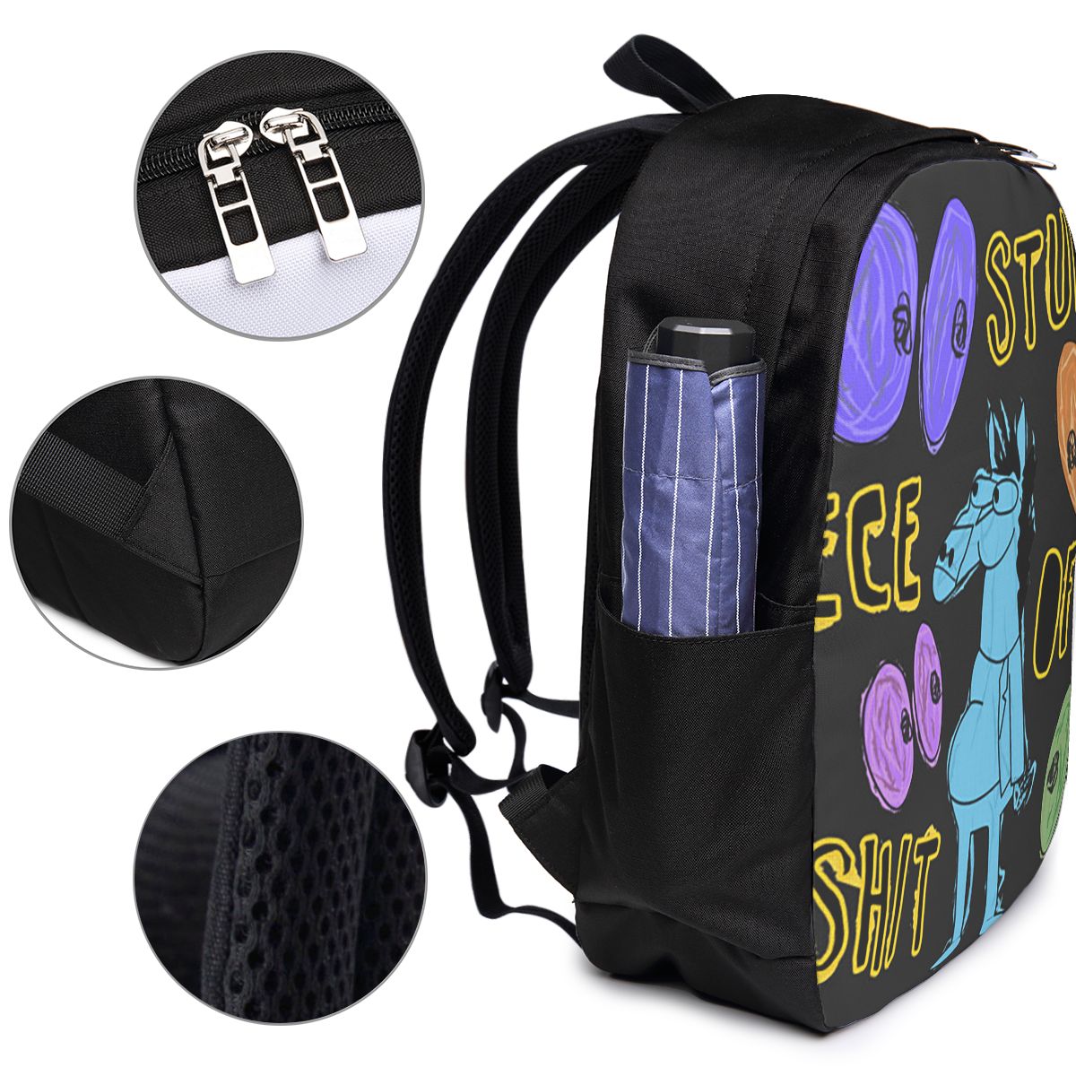 漫画ボージャック・ホースマン愚かなクソみたいなものバックパッ - Travel Bags のレビューと価格