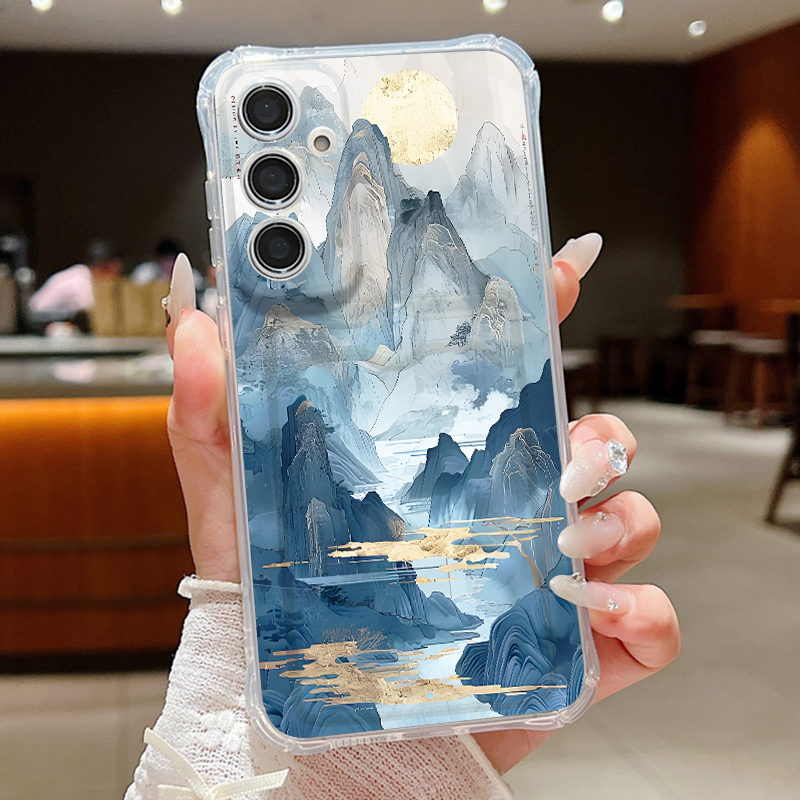 山岳風景柄スマホケース Samsung Galaxy S25 - Wallets のレビューと価格