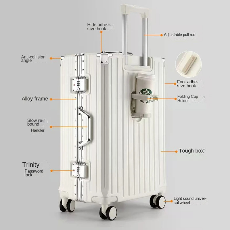 20～30インチ最新ホットアルミフレームラゲージ、大容量スー - Aluminum Frame Carry On Luggage のレビューと価格