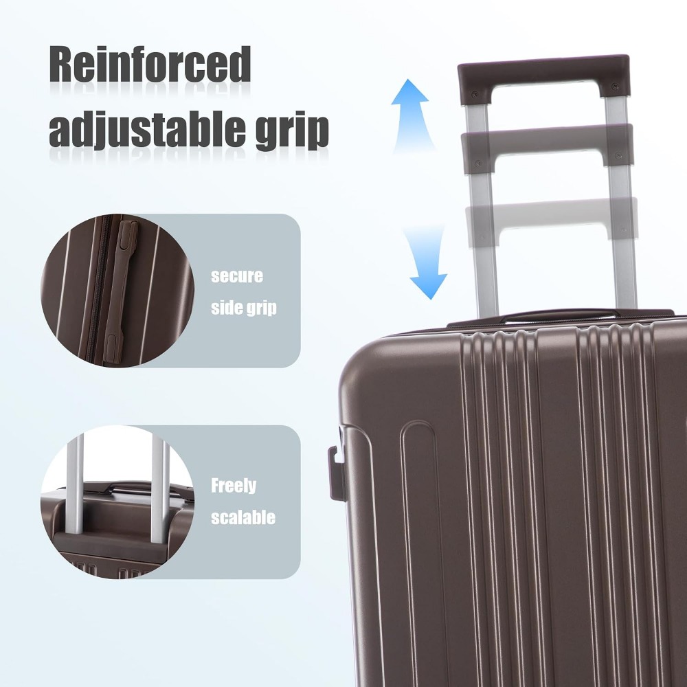 3ピース拡張可能ホイール付きハードシェルスーツケース TSA - Expandable Hard Shell Luggage Set のレビューと価格