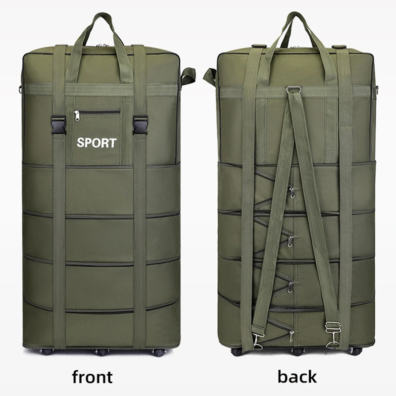 プラス航空会社チェックバッグオックスフォード大容量旅行ユニバ - Foldable Rolling Luggage Bag のレビューと価格